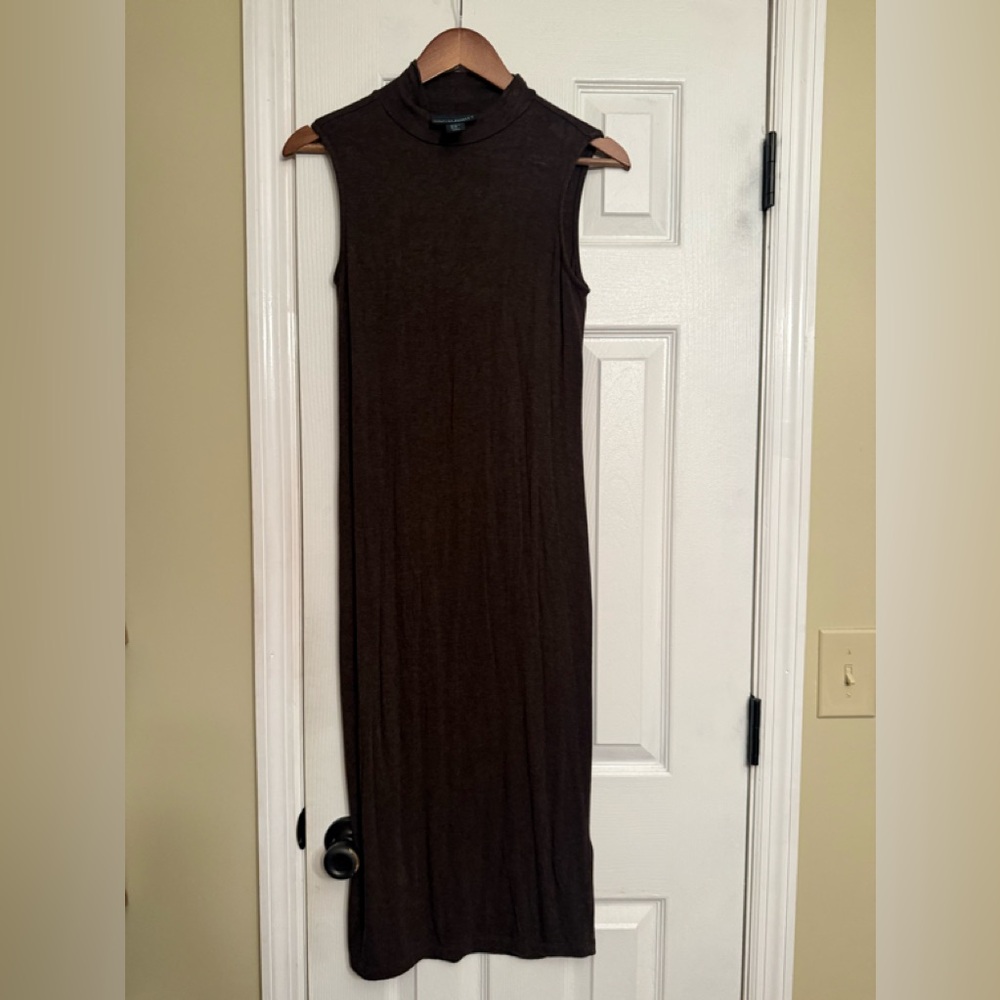 Cynthia Rowley Sleeveless Brown Midi Dress xs $79 Anthropologie